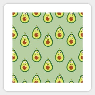 Cute green avocados Sticker